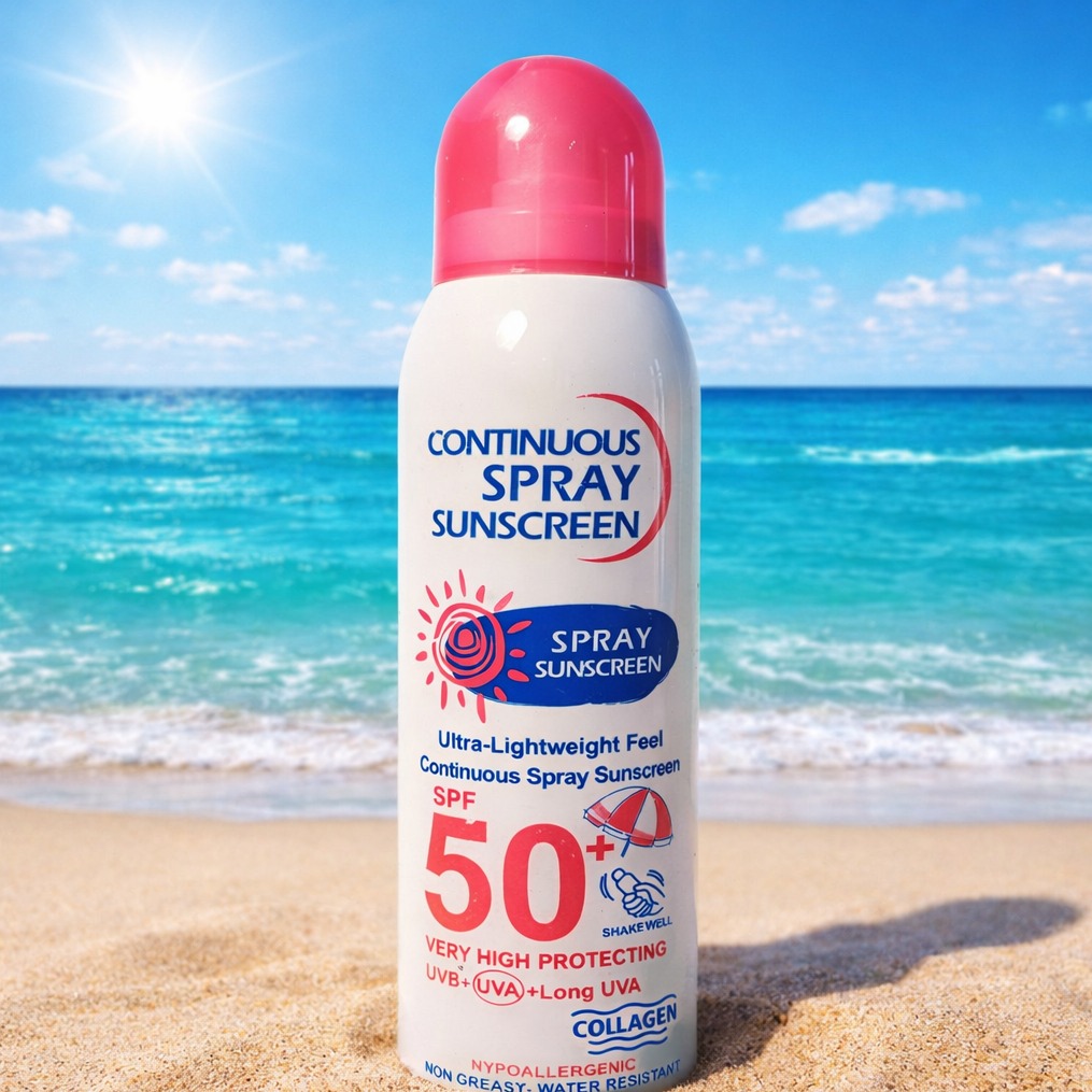 اسپری ضد آفتاب وُکالی بی رنگ SPF50 مناسب انواع پوست