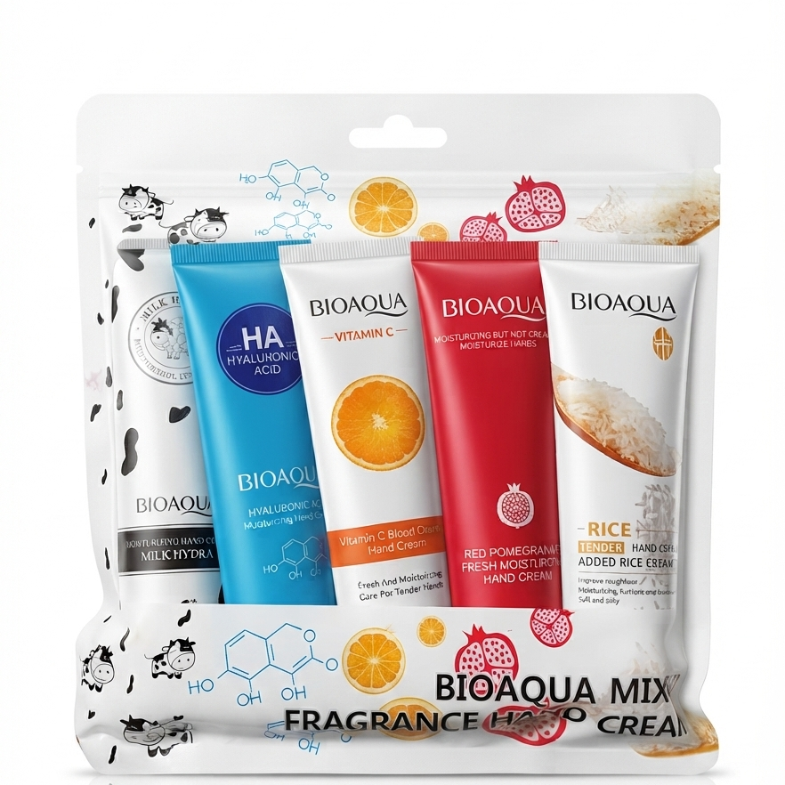کرم های مرطوب کننده ی متنوع BIOAQUA در بسته ی 5 عددی