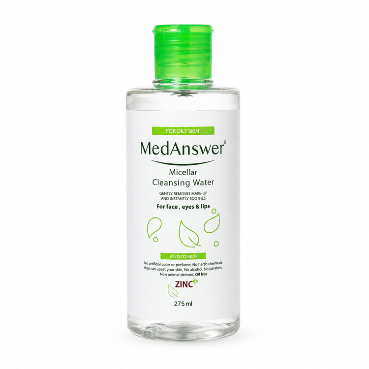 میسلار واتر مدانسر Medanswer مناسب برای انواع پوست حجم ۲۷۵ میلی لیتر